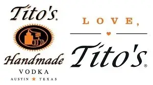 Sponsor logo: Love, Tito's (Tito's Handmade Vodka)