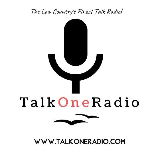 TalkOneRadio logo: a microphone above the name and the line The Low Country's Finest Talk Radio